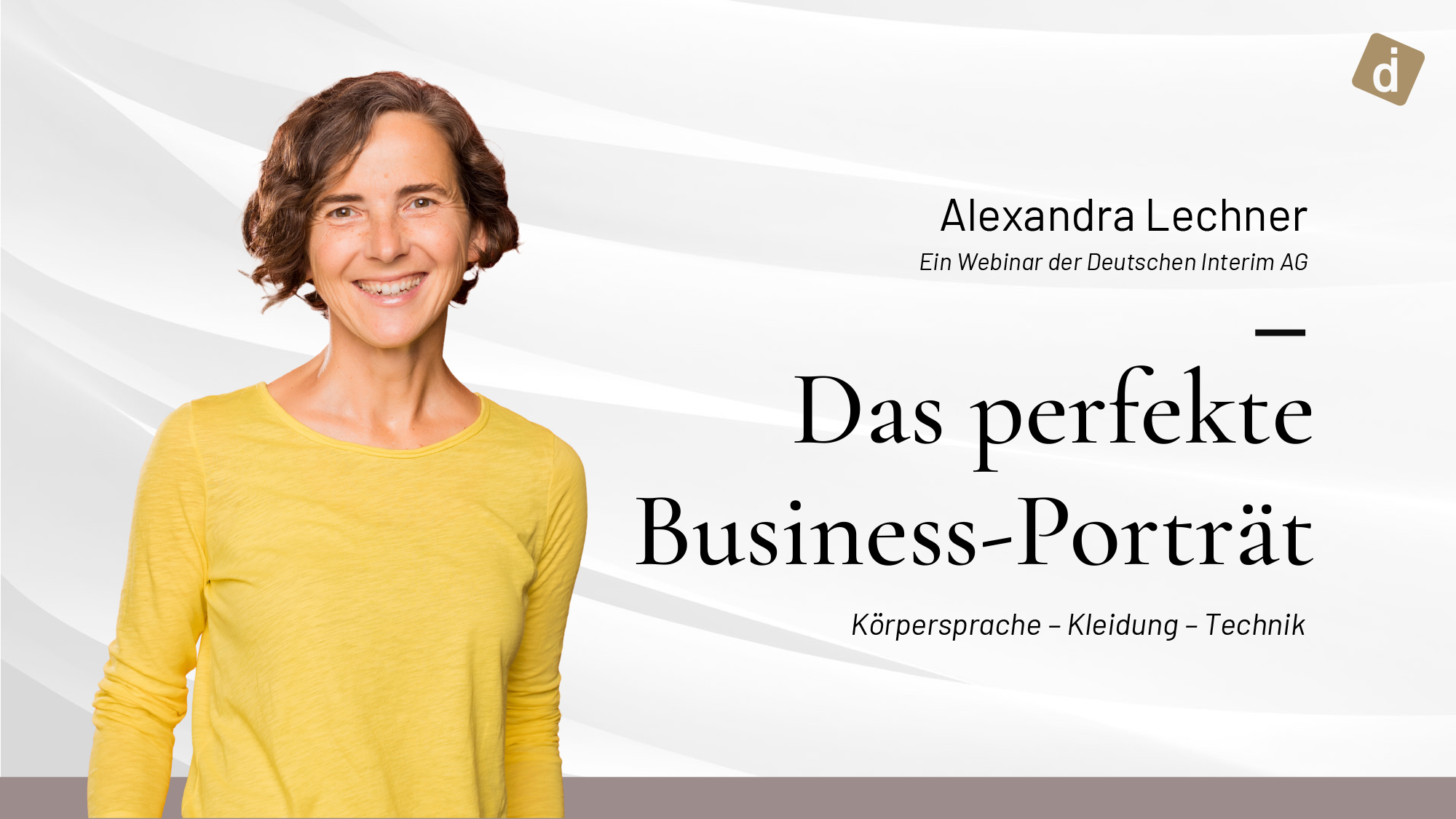 Cover Webinar Das perfekte Business-Porträt mit Alexandra Lechner