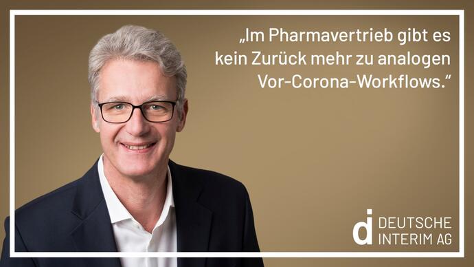The picture shows the interim manager specializing in pharmaceutical marketing.