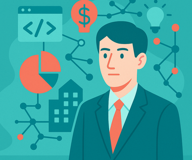 M&A consulting: The graphic shows an M&A consultant.