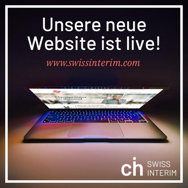 The image symbolizes the website relaunch of Swiss Interim.
