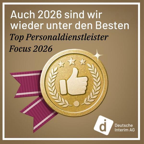 Auszeichnung: Die Deutsche Interim AG ist Top-Personaldienstleister 2026