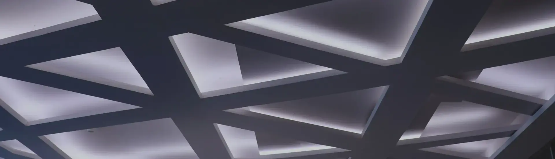 Solutions for business challenges: The picture shows an illuminated ceiling.