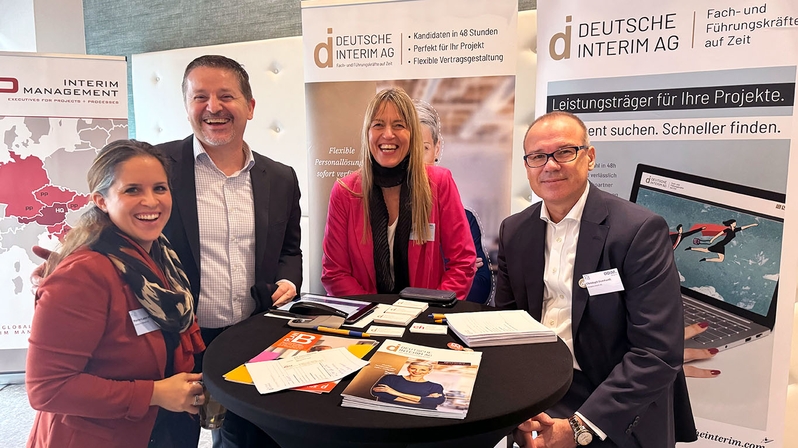 Das Team der Deutschen Interim AG beim DDIM-Kongress