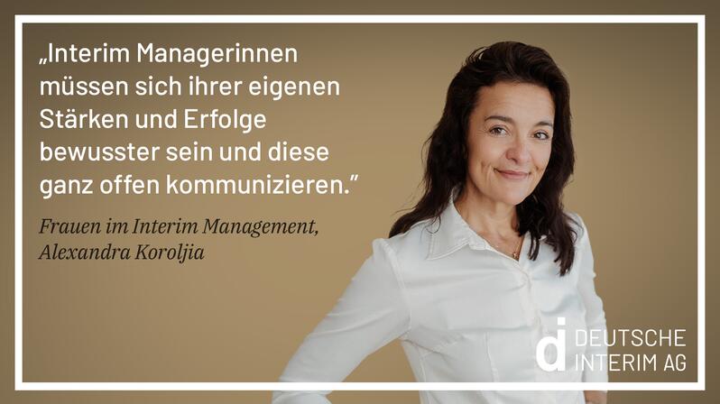 Alexandra Korolija is committed to women in interim management.