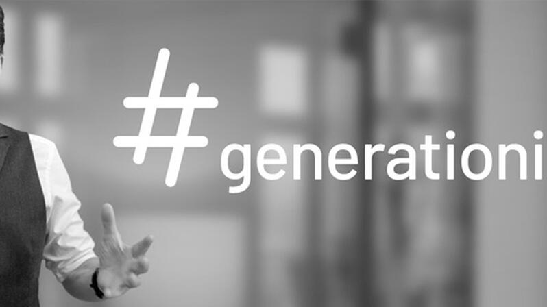 The picture shows Tilo Ferrari talking about Generation Interim.