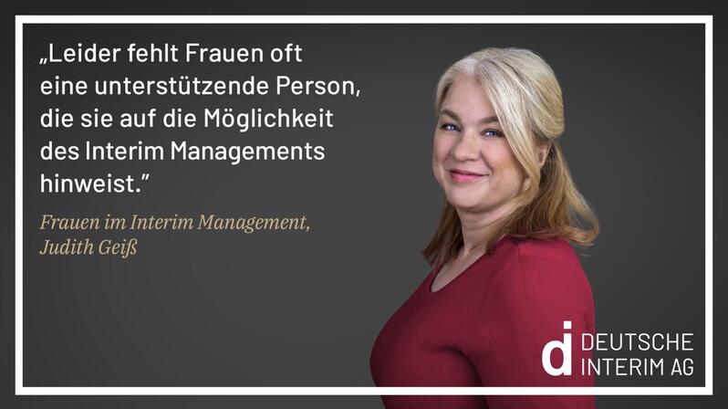 Experienced interim manager Judith Geiss also acts as a mentor.