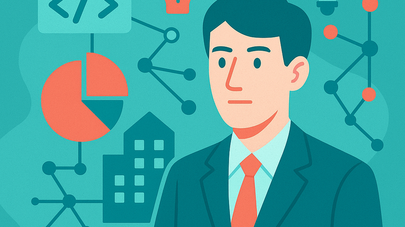 M&A consulting: The graphic shows an M&A consultant.
