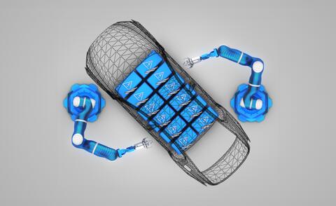 Symbolic image for: Virtual reality accelerates planning of an assembly line