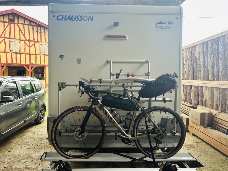 Transport auf dem Camper